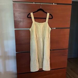Eileen Fisher Organic Linen Square Neck Sun Dress